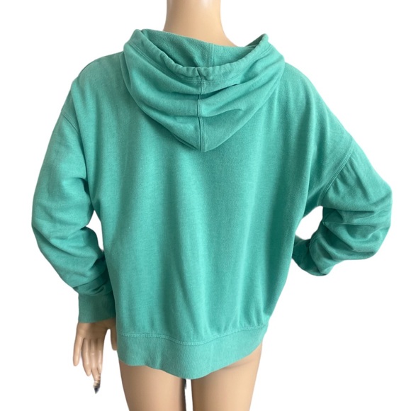 Victoria’s Secret Crop Hooded Pullover Logo Drawstring - Picture 3 of 4